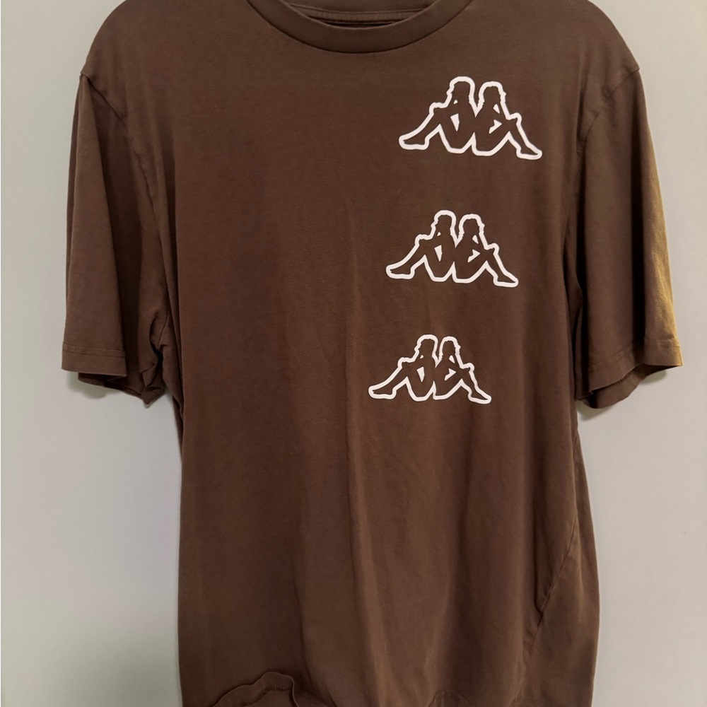 Kappa Brown Short Sleeve Tee with Iconic Logo